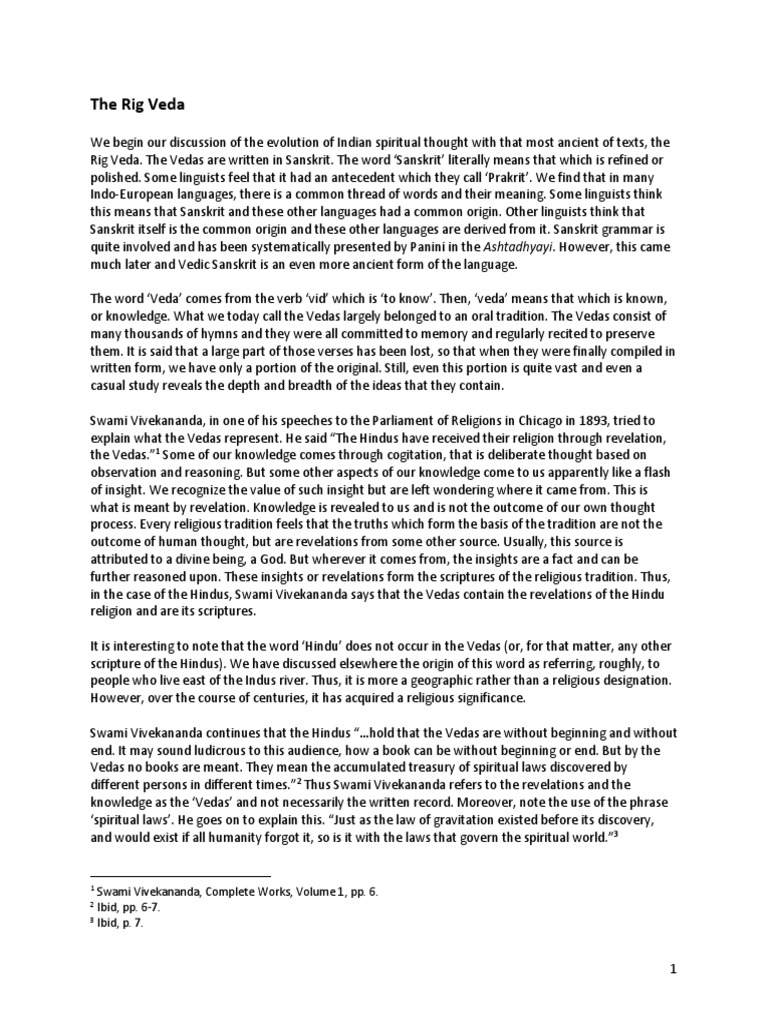 The Rig Veda | PDF | Vedas | Sanskrit