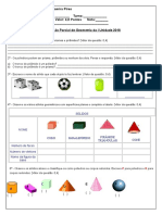 Avaliação Parcial de Geometria 7º C e D Vespertino 1 Unidade 2018