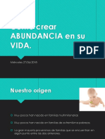 Capacitación Cómo Crear ABUNDANCIA en Su VIDA