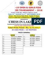 Chess in Lakecity: Arca U-19 Open & Girls Fide Rated Chess Tournament - 2018