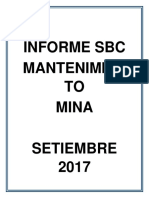 Informe Mantenimiento Mina SBC Septiembre 2017