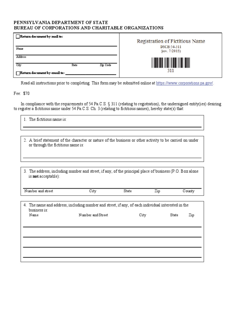 Pennsylvania Department of State Bureau of Corporations and Charitable Organizations PDF Zip