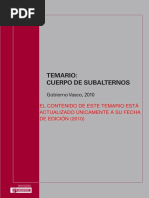Temario - Cuerpo de Subalternos