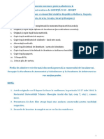 Documente necesare pentru admiterea la studii universitare de LICENŢĂ 2018 - BUGET (Români de pretutindeni, cu domiciliul stabil în Republica Moldova, Ungaria, Bulgaria,  Grecia, Croația, Israel şi Diaspora)	