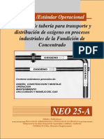 Sistema de Tuberia de Transporte de Oxigeno en Procesos Industriales de La Fundicion de Concentrado