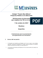 Bases para El VII Encuentro de Docentes Que Emplean Las TIC en El Aula 2017