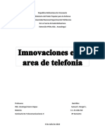 Imnovaciones en El Area de Telefonia