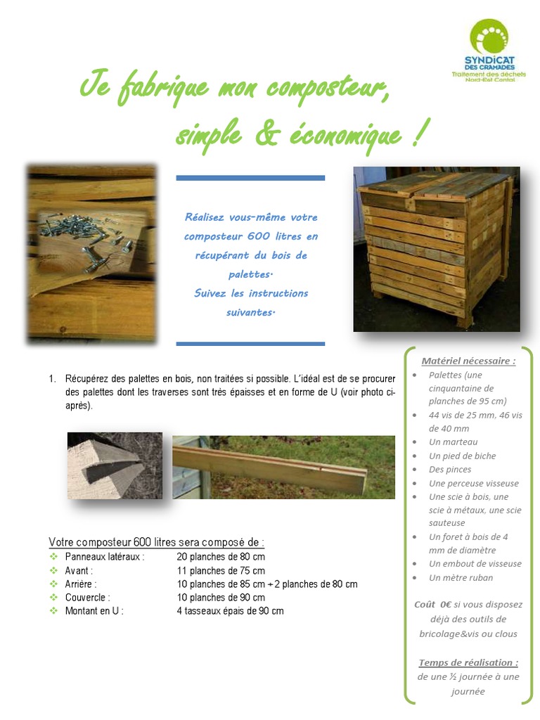 Fabriquer un composteur en palettes PDF Compost La nature — free download