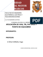 Van, Tir, Payback y Punto Equilibrio + Excel4