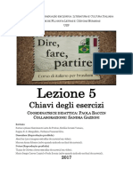 2. Dire, Fare, Partire 2017 Lezione 5 Chiavi