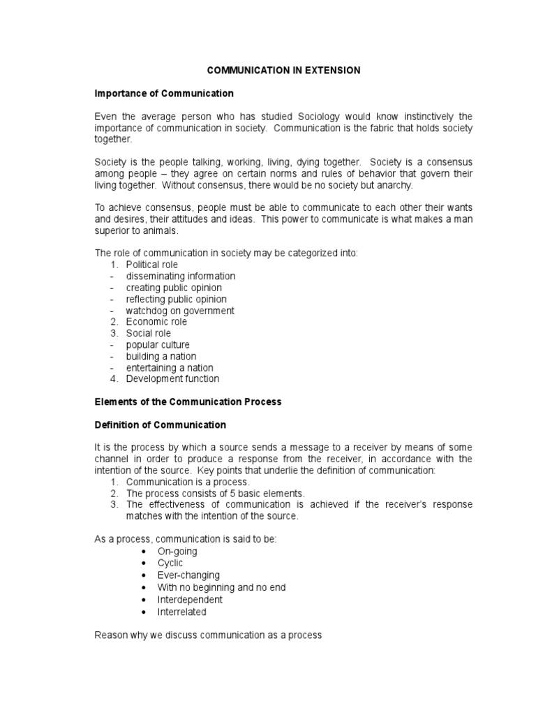 Communication in Agricultural Extension | PDF | Credibility | Attitude ...