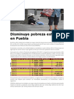 Disminuye Pobreza Extrema en Puebla