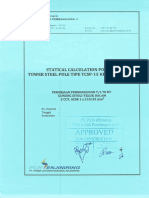 Statical Cal Pondasi TW Steel Pole Type SCSP-15 Kelas 6 H 6M