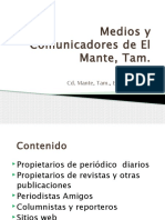 Medios y Comunicadores Del VI Distrito Ajustado El 10 de Feb