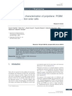 Fabrication and Characterization of Polysilane PCBM Bulk Heterojunction Solar Cells