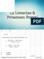 Uji Linearitas & Persamaan Regresi