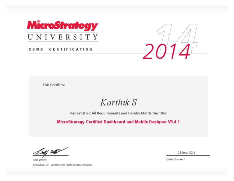 MicroStrategy Certified Dashboard Designer | PDF | Business