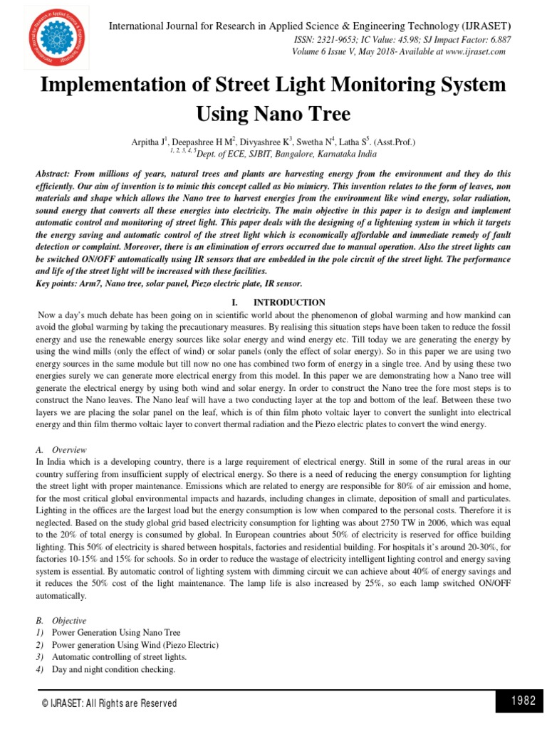 Implementation of Street Light Monitoring System Using Nano Tree PDF