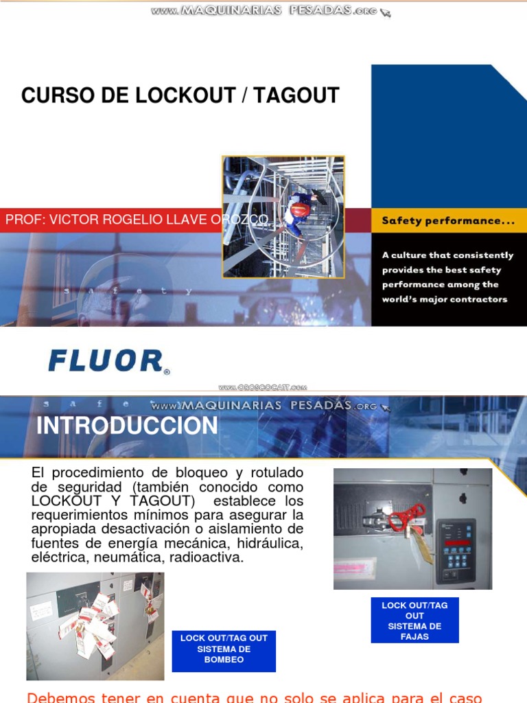 Curso Lockout Tagout Bloqueo Rotulado Seguridad PDF | PDF | Tubo vacío ...
