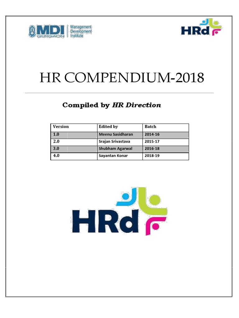 HR Compendium Overview 2018 | PDF | Human Resources | Analytics