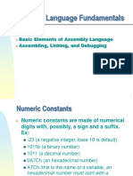 Assembly Language Fundamentals: Basic Elements of Assembly Language Assembling, Linking, and Debugging