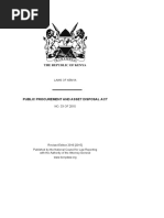 PublicProcurementAndAssetDisposalAct33of2015 - kenya