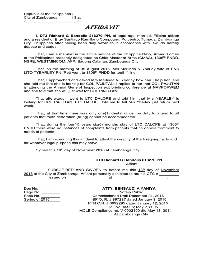 Affidavit 1 PDF Affidavit Military