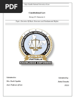 Constitutional Law: Topic: Doctrine of Basic Structure and Fundamental Rights