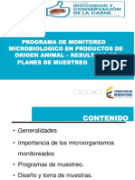 Programa Monitoreo Microbiologico en Plantas de Beneficio
