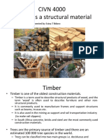 CIVN 4000 Timber As A Structural Material: Presented by Esina T Ndoro