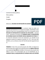 Recurso de Reposicion Para Aceder a Vivienda de Interes Social2