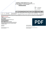 Alpha Lighting International Co.,Ltd: Proforma Invoice