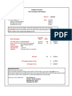 Sample Invoice Cisco Learning Credit Program: (Insert A Line For Each Sales Order # Used As Payment)