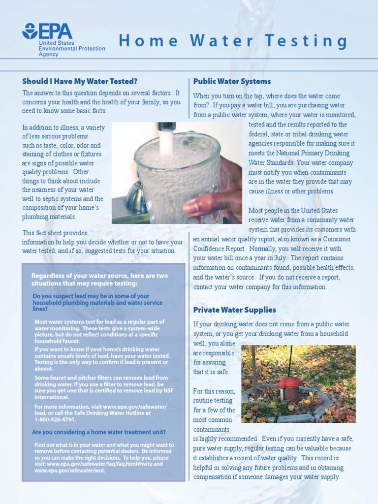 Home Water Testing Guide for Safety | PDF | Drinking Water | Water