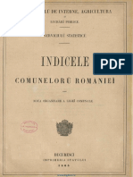 Indicele Comunelor României După Reforma Admin. Din 1864