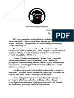 O Scrisoare Pierduta PDF