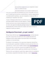 La Inteligencia Emocional Es Uno de Los Conceptos Clave