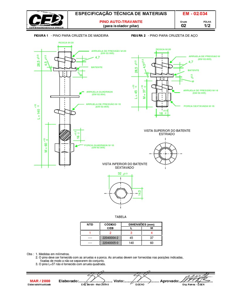 Emd 02.034 Pino AutoTravante para Isolador Pilar PDF Natureza