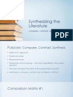 Synthesizing The Literature