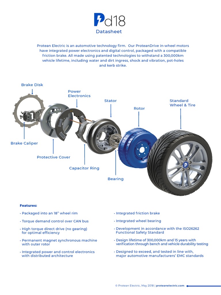 Protean Electric ProteanDrive Pd18 | PDF | Brake | Engines