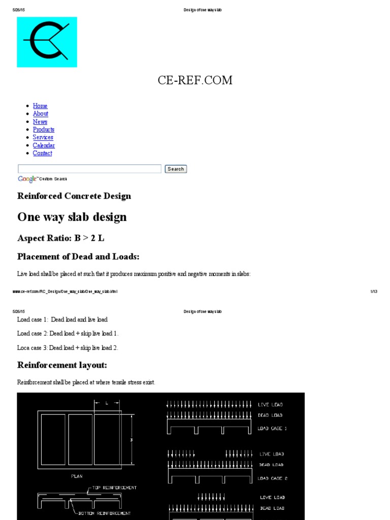 Design of One Way Slab | PDF | Strength Of Materials | Stress (Mechanics)