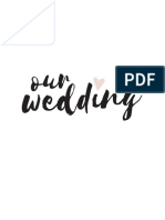 BPW Wedding Planning Binder Sheets Cream