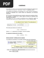 Manejo de Cadenas en C++ | PDF | C ++ | Cadena (informática)
