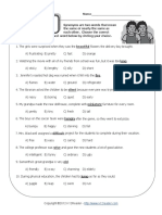 Identify The Synonym PDF