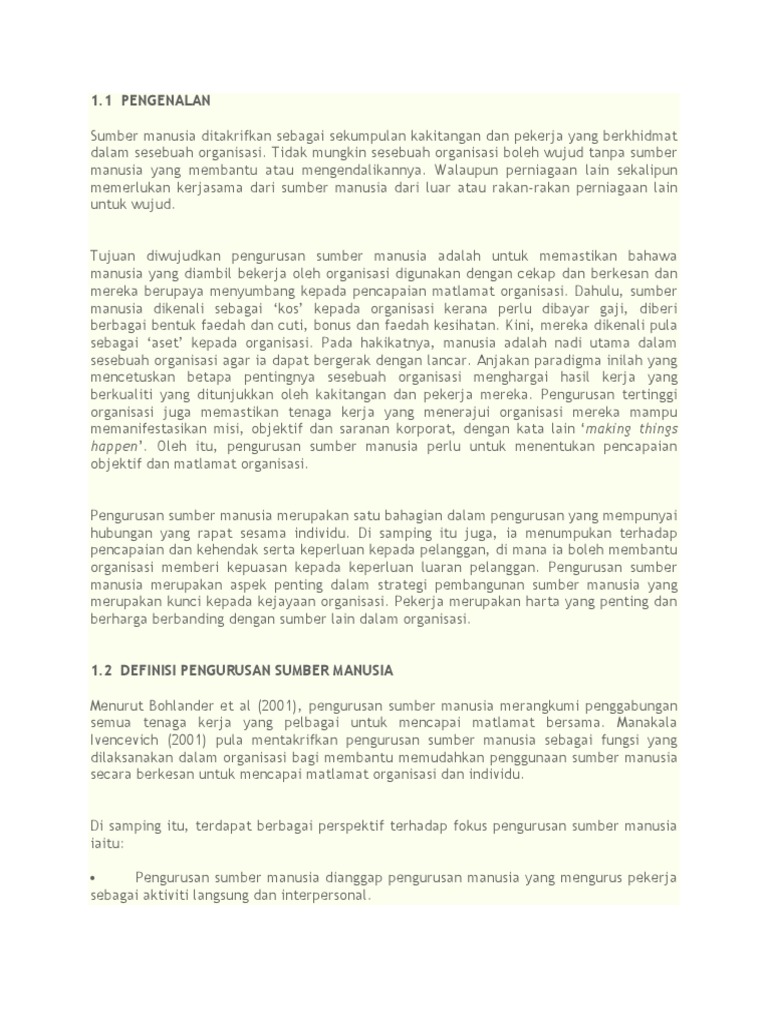 Pengurusan Sumber Manusia  PDF
