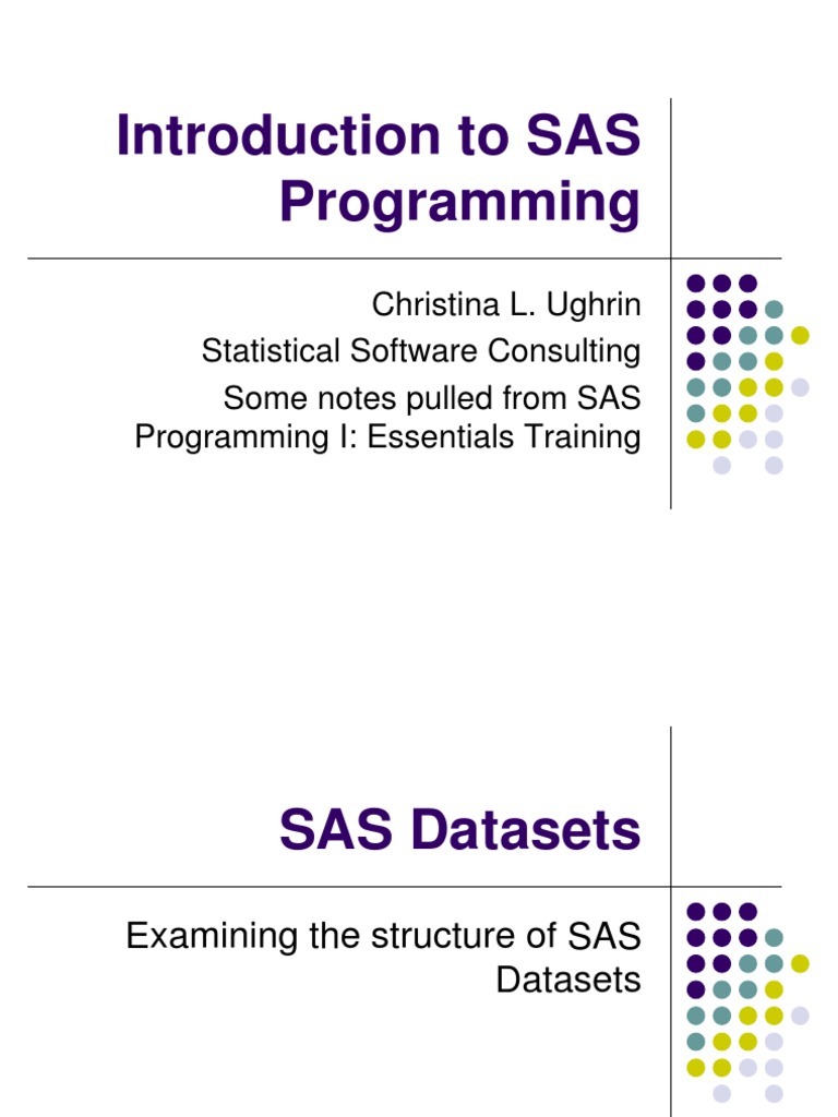 SAS Overview Short | PDF | Sas (Software) | Data Set