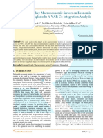 The Impact of Key Macroeconomic Factors On Economic Growth of Bangladesh: A VAR Co-Integration Analysis