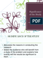 Significance of The Study