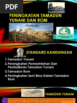 Bab 6 Peningkatan Tamadun Yunani Dan Rom Pdf