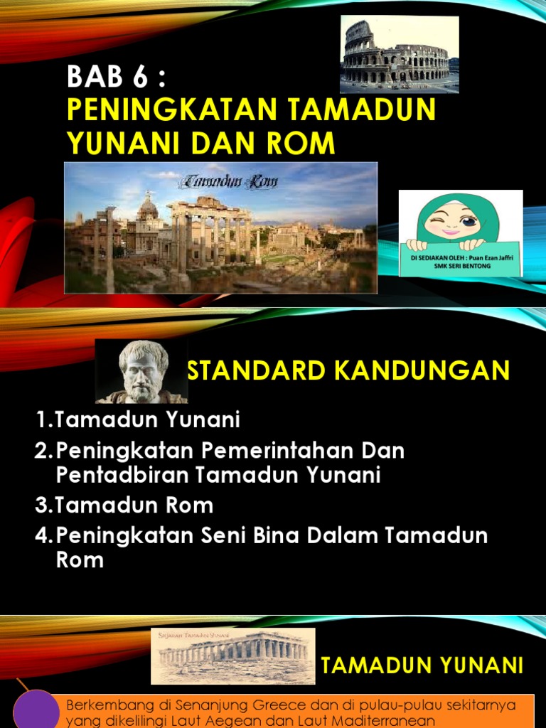 Bab 6 Peningkatan Tamadun Yunani Dan Rom